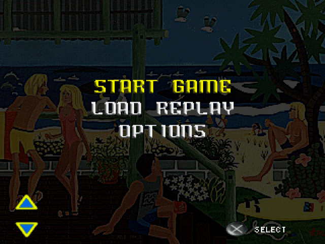 California Surfing title screen for Playstation